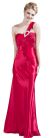 Main image of Single Shouldere Pleated Bodice Formal Evening Gown 